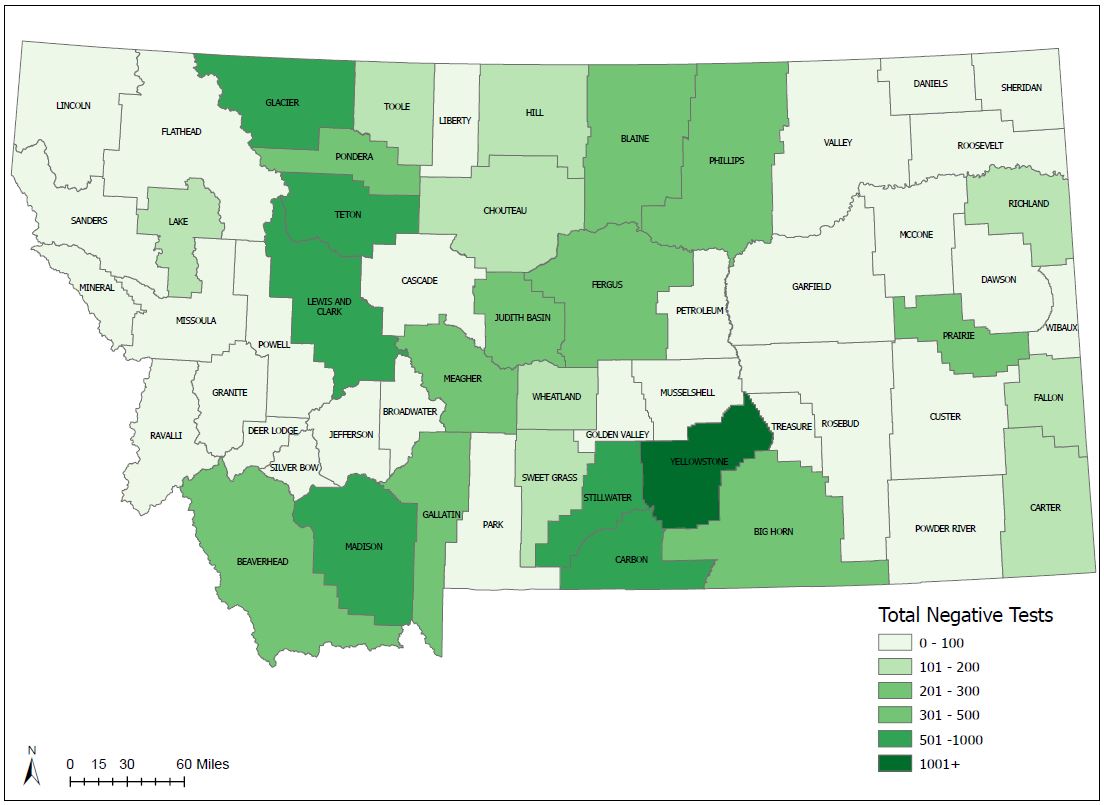 MT Trichomoniasis Cases by County - FY2023